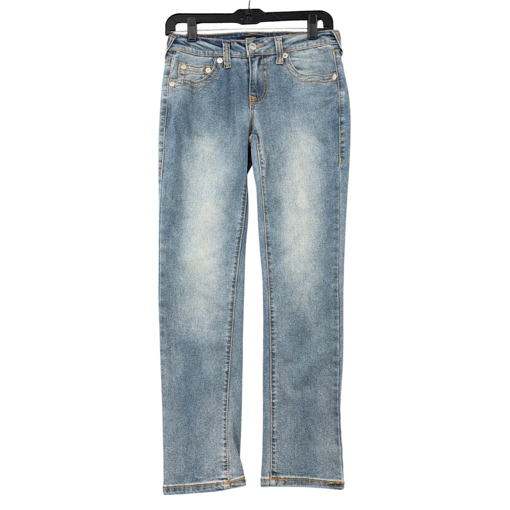 True Religion‎ Geno Relaxed Slim Boys Jeans Size 12 Light Wash Denim Horseshoe